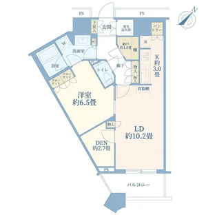 勝どきザ・タワー【3階】の間取り