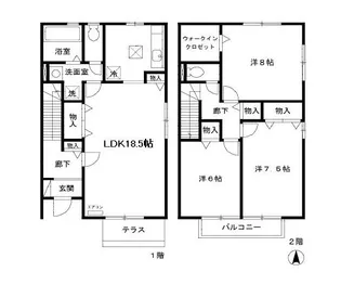 リビングタウン盛岡南 Eの間取り