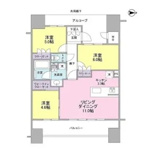 ロジュマン高槻ステーションフロント【11階】の間取り