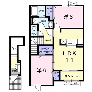 アルボーレ【2階】の間取り