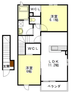 グレースヒルズII【2階】の間取り