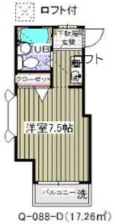 ローズアパートQ88番館【1階】の間取り