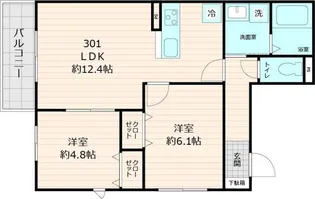 仮称)メゾン ド ココルソレイユ【3階】の間取り