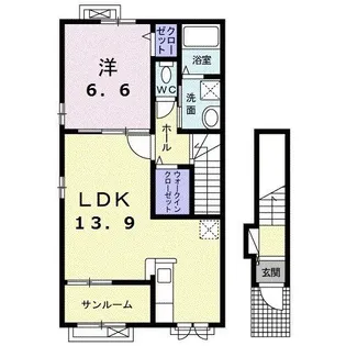フレーズ西原B【2階】の間取り