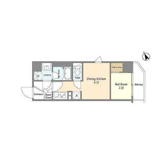 アジュールテラス門前仲町【4階】の間取り