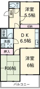 ヴィラコスモス知立【2階】の間取り