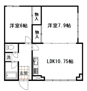 コーポ江花【2階】の間取り