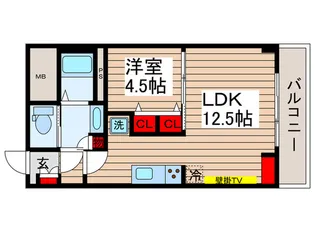 ファミール築地【4階】の間取り