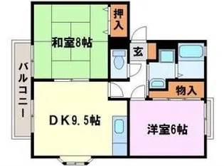 サンライズA【2階】の間取り