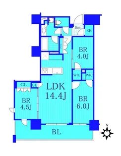 ディームス横濱青木町【2階】の間取り