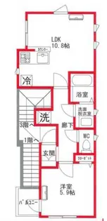 エスケンプランドール【2階】の間取り