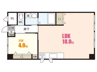 アップルビル【2階】の間取り