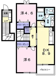 シースカイB【2階】の間取り