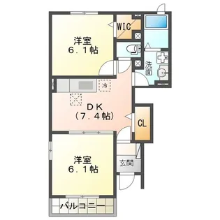 アサンテ サーナ B棟【1階】の間取り