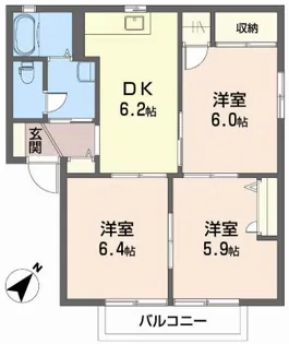 フォレスト北日吉 C棟【2階】の間取り