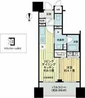 プレミスト堺筋本町ラディーナ【8階】の間取り