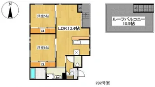 Grandticエルベ壽VI【2階】の間取り