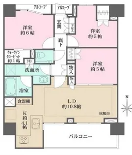 ザ・パークハウス東品川【8階】の間取り