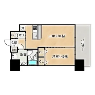 プレジオ都島ASIAN【12階】の間取り