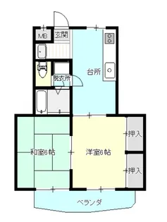 レジデンス河原町【2階】の間取り