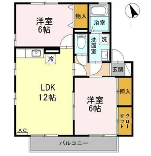 フローラルコート D棟【2階】の間取り