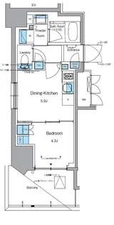 プライムアーバン浅草テラス【4階】の間取り