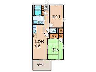 ひかり甲風園【1階】の間取り