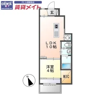 ユニヴァリィF【1階】の間取り