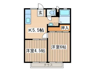 ドエルしおさい【1階】の間取り