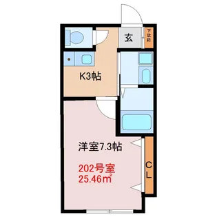 ノースパーク千葉【2階】の間取り