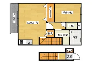 セジュールII【2階】の間取り