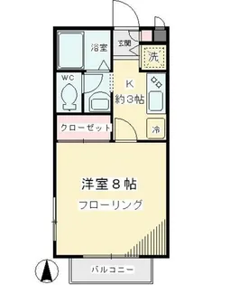 アルブル府中【2階】の間取り
