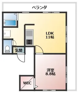 フラワーキャッスル大山II【5階】の間取り