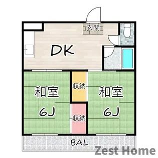 市隆ハイツ立花2番館【3階】の間取り