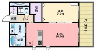 カサ・エネロ甲子園口【1階】の間取り