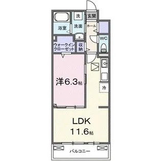 コスモステラス イースト【1階】の間取り