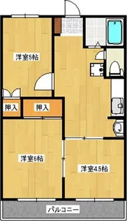 メゾンフォレスト【2階】の間取り