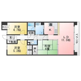 エクセレンス前後【12階】の間取り