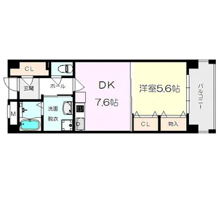 CASAFELICE(カーサフェリーチェ)【6階】の間取り