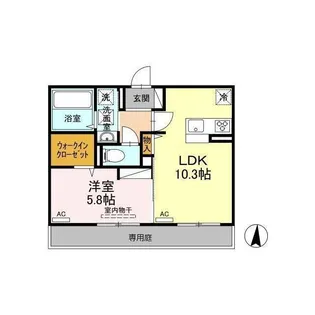 セレブ南高江【1階】の間取り