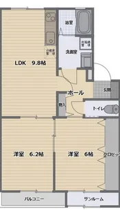 アバンティ【2階】の間取り