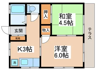 第3二葉ハイツ【1階】の間取り
