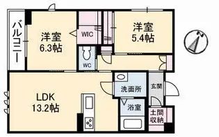 シャエム【2階】の間取り