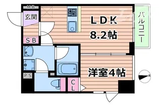ブエナビスタ梅田イースト【8階】の間取り