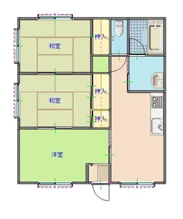 ハイツサーティーン【1階】の間取り