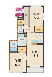 ペルシーモ【2階】の間取り