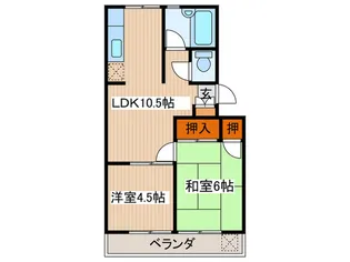 ブラウンハイツ【1階】の間取り