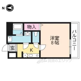 フラッティ堀川北山【2階】の間取り
