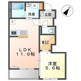 チャコールII番館【1階】の間取り