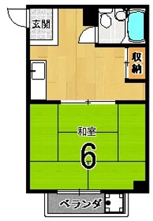 リバーハイツ梅津【2階】の間取り